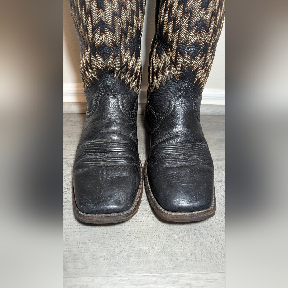Ariat Tycoon Square Toe Boots Brown Leather - Picture 2 of 10